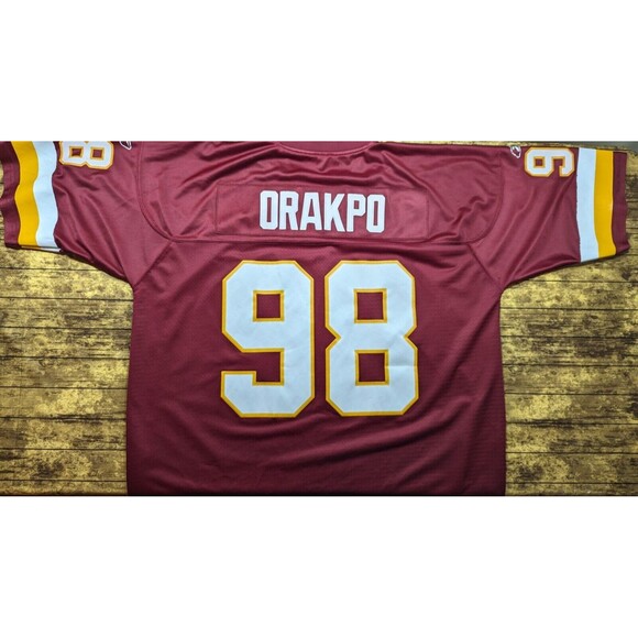 Vintage Reebok Stitched Sewn Washington Redskins Jersey #98 Brian Orakpo 2XL +2 - Picture 1 of 10